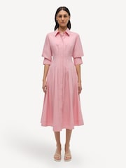 Simkhai Dusty Rose Jazz Pintuck Midi Dress - Image 2 of 6