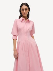 Simkhai Dusty Rose Jazz Pintuck Midi Dress - Image 3 of 6