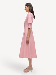 Simkhai Dusty Rose Jazz Pintuck Midi Dress - Image 5 of 6