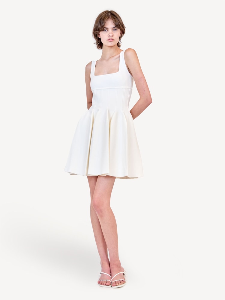 Simkhai Ivory Elektra Mini Dress - Image 2 of 4 Simkhai Ivory Elektra Mini Dress - Image 2 of 4
