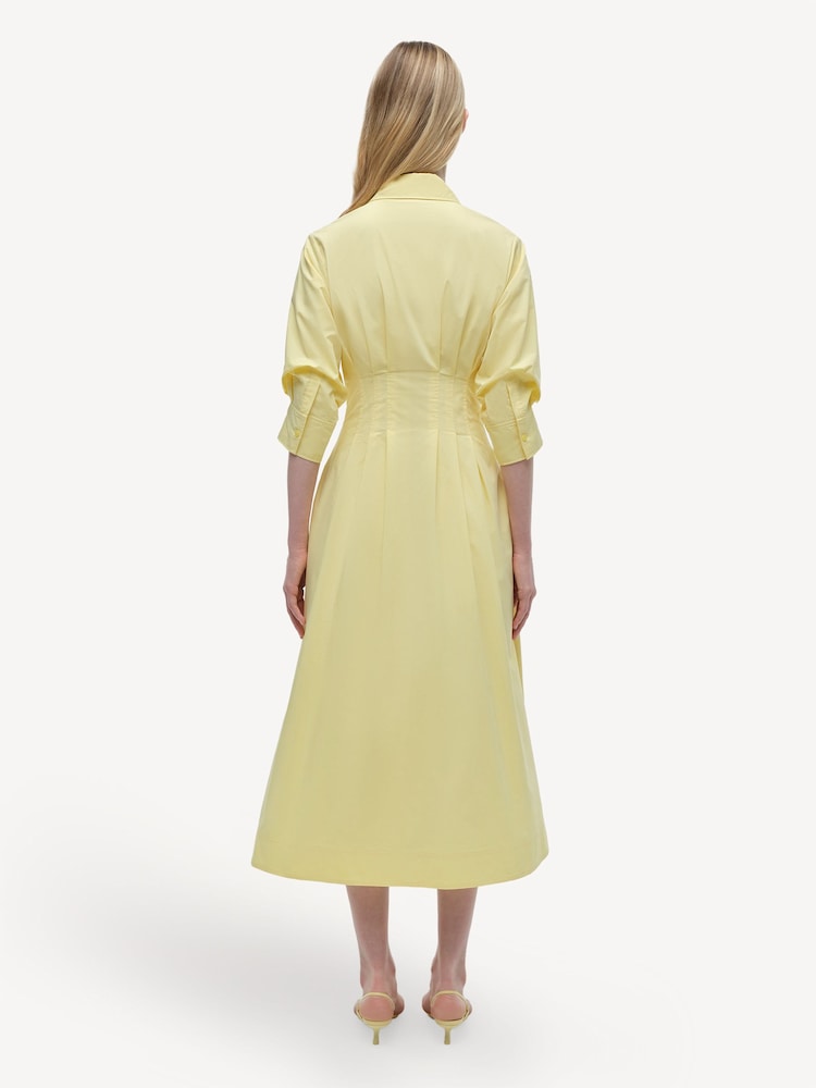 Simkhai Buttercream Jazz Pintuck Midi Dress - Image 2 of 3