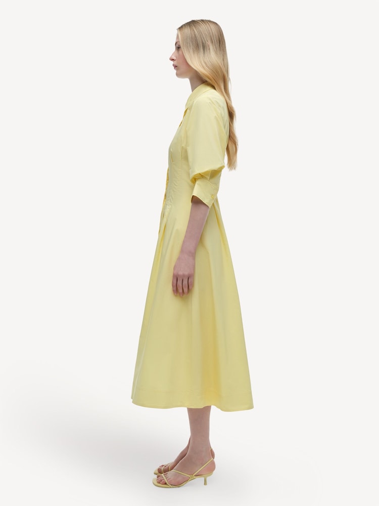 Simkhai Buttercream Jazz Pintuck Midi Dress - Image 3 of 3