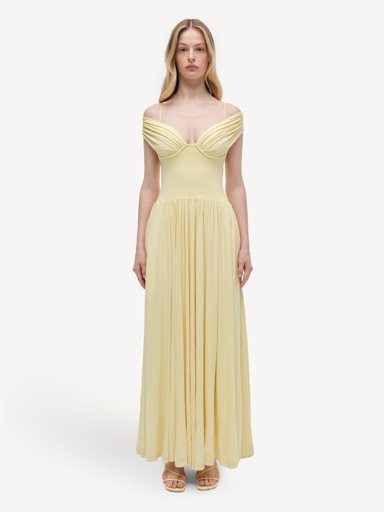 Simkhai Buttercream Amarantha Off Shoulder Dress - Image 1 of 5