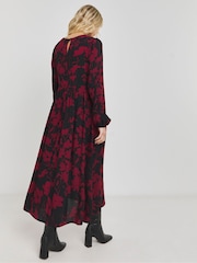 Simply Be Black Viscose Pocket Midi Dress - Image 2 of 4