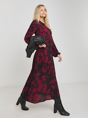Simply Be Black Viscose Pocket Midi Dress - Image 4 of 4