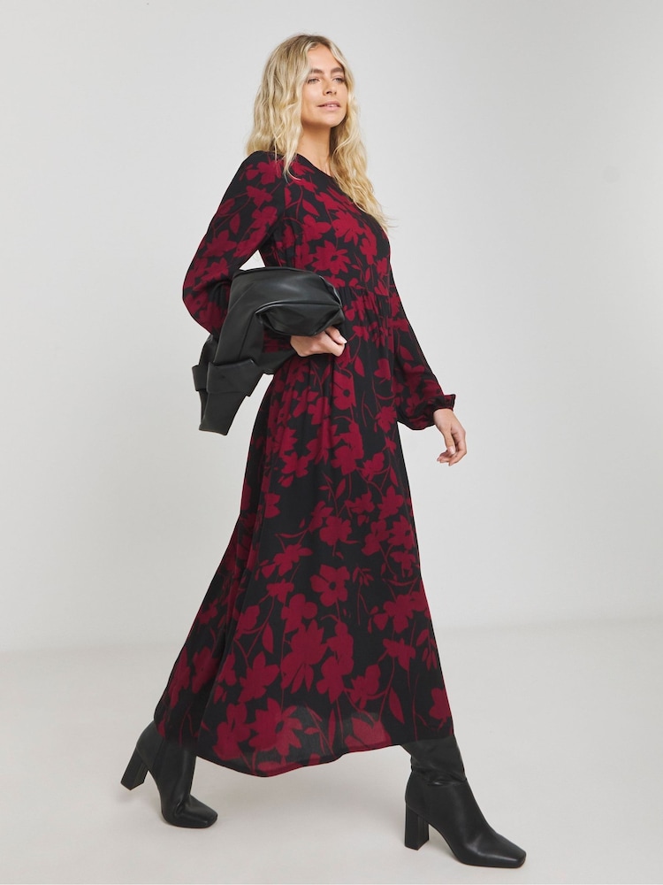 Simply Be Black Viscose Pocket Midi Dress - Image 4 of 4