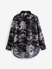 Simply Be Black Relaxed Sheer Shirt - Image 5 of 5