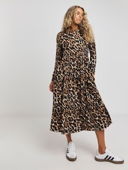 Simply Be Brown Supersoft Pocket Midi Dress - Image 4 of 4