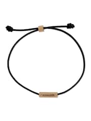 AllSaints Black Hexagon Bar Friendship Bracelet - Image 3 of 4