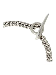 AllSaints Silver Tone Mens Curb Chain Bracelet - Image 2 of 4