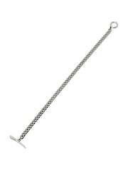 AllSaints Silver Tone Mens Curb Chain Bracelet - Image 3 of 4