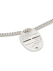AllSaints Silver Tone Mens Signature Dog Tag Pendant Necklace - Image 4 of 5