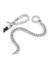 AllSaints Silver Tone Mens Leather Mixed Bracelet - Image 3 of 5