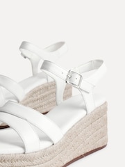 Linzi White Contour Double Front Strap Wedge Sandals - Image 5 of 5