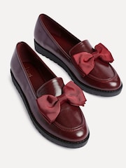 Linzi Red Cathy Platform Loafers with Large Bow - Image 4 of 5