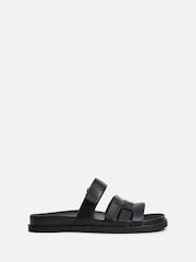 Linzi Black Essential Slip-On Sandals With Woven Front Strap - Image 2 of 5