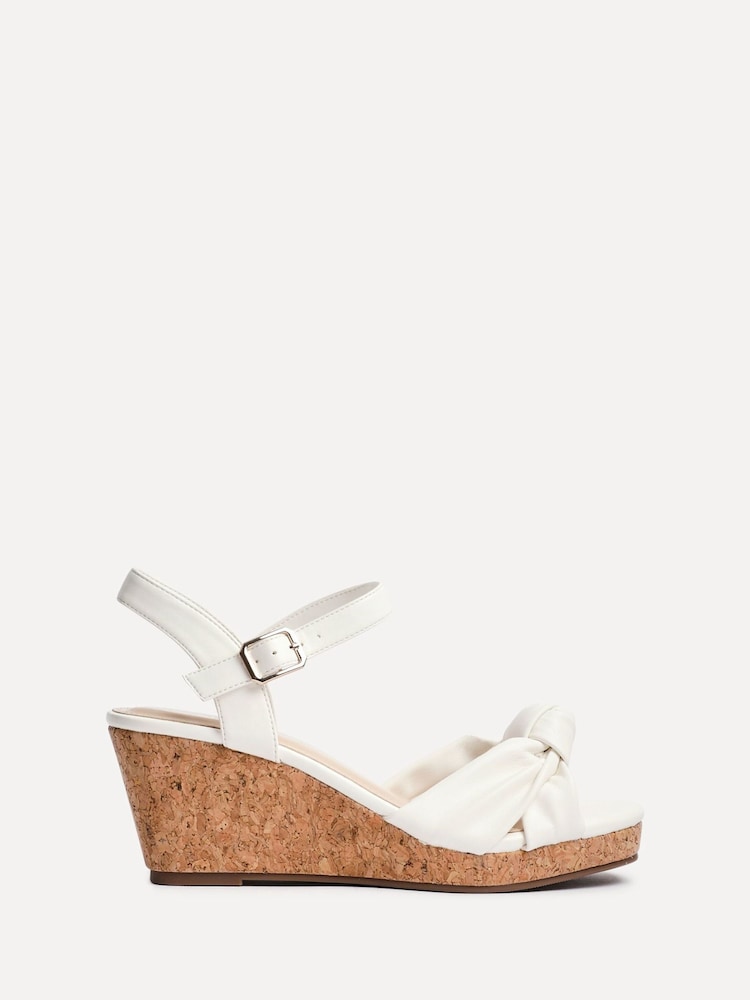Blanco - Linzi Elyah Knotted Front Strap With Cork Wedges - Imagen 2 de 5 Blanco - Linzi Elyah Knotted Front Strap With Cork Wedges - Imagen 2 de 5