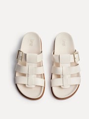Linzi Pink Restore Gladiator Slip On Sandals With Buckle Detail - Image 9 of 9