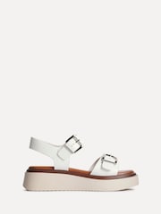 Linzi White Archive Flatform Sandals With Buckle Straps - Image 2 of 5