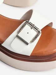 Linzi White Archive Flatform Sandals With Buckle Straps - Image 5 of 5