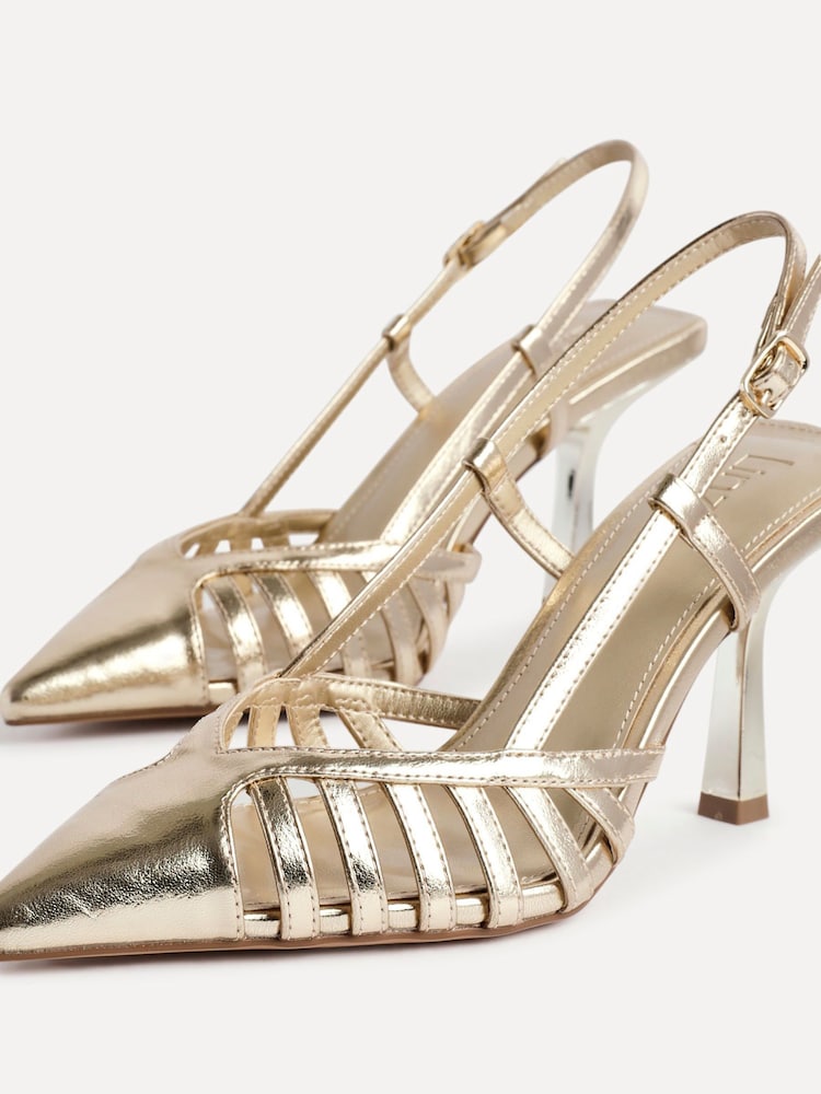 Gold - Linzi Alias Cut Out Slingback Court Heels - Bild 5 von 5 Gold - Linzi Alias Cut Out Slingback Court Heels - Bild 5 von 5