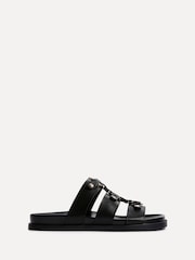 Linzi Black Marcia Studded Gladiator Slip On Sandals - Image 2 of 5