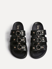 Linzi Black Marcia Studded Gladiator Slip On Sandals - Image 5 of 5