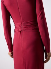 Ro&Zo Red Berry Jersey Twist Detail Dress - Image 4 of 4