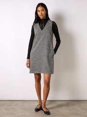 Ro&Zo Grey Mono Boucle Mini Dress - Image 1 of 4