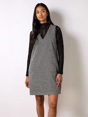 Ro&Zo Grey Mono Boucle Mini Dress - Image 3 of 4