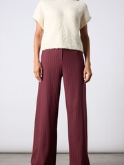 Ro&Zo Red Pinstripe Wide Leg Trousers - Image 1 of 5