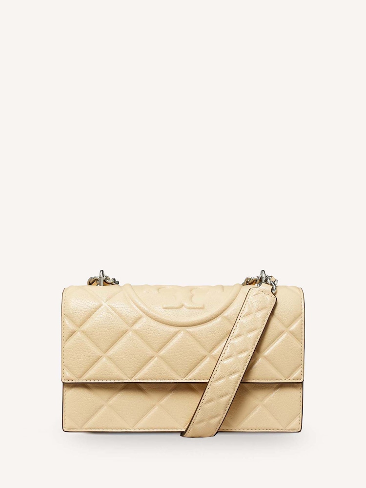 Tory Burch White Fleming Small Convertible Shoulder Bag - Image 1 of 4