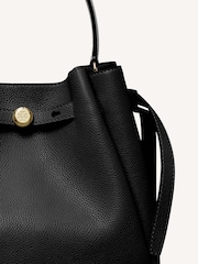 Tory Burch Black Romy Pebbled Bucket Bag - Image 6 of 6