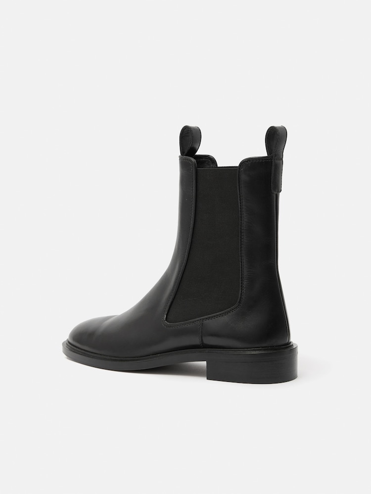 Jigsaw Black Pembridge Leather Chelsea Boots - Image 2 of 5