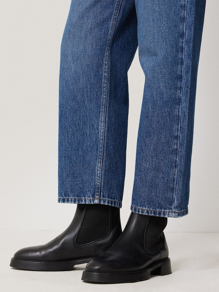 Jigsaw Black Pembridge Leather Chelsea Boots - Image 5 of 5