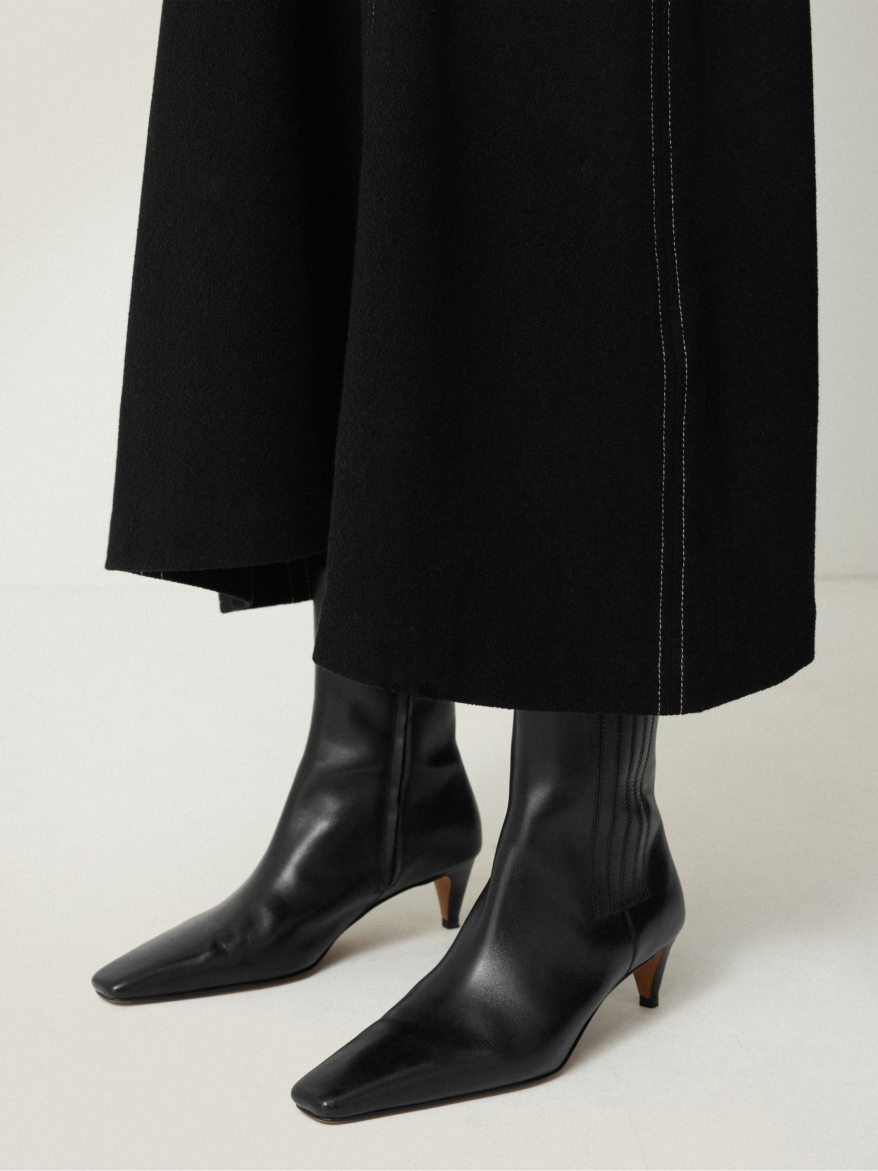 Buy Jigsaw Black Leather Valerie Ankle Boots from the Next UK online shop