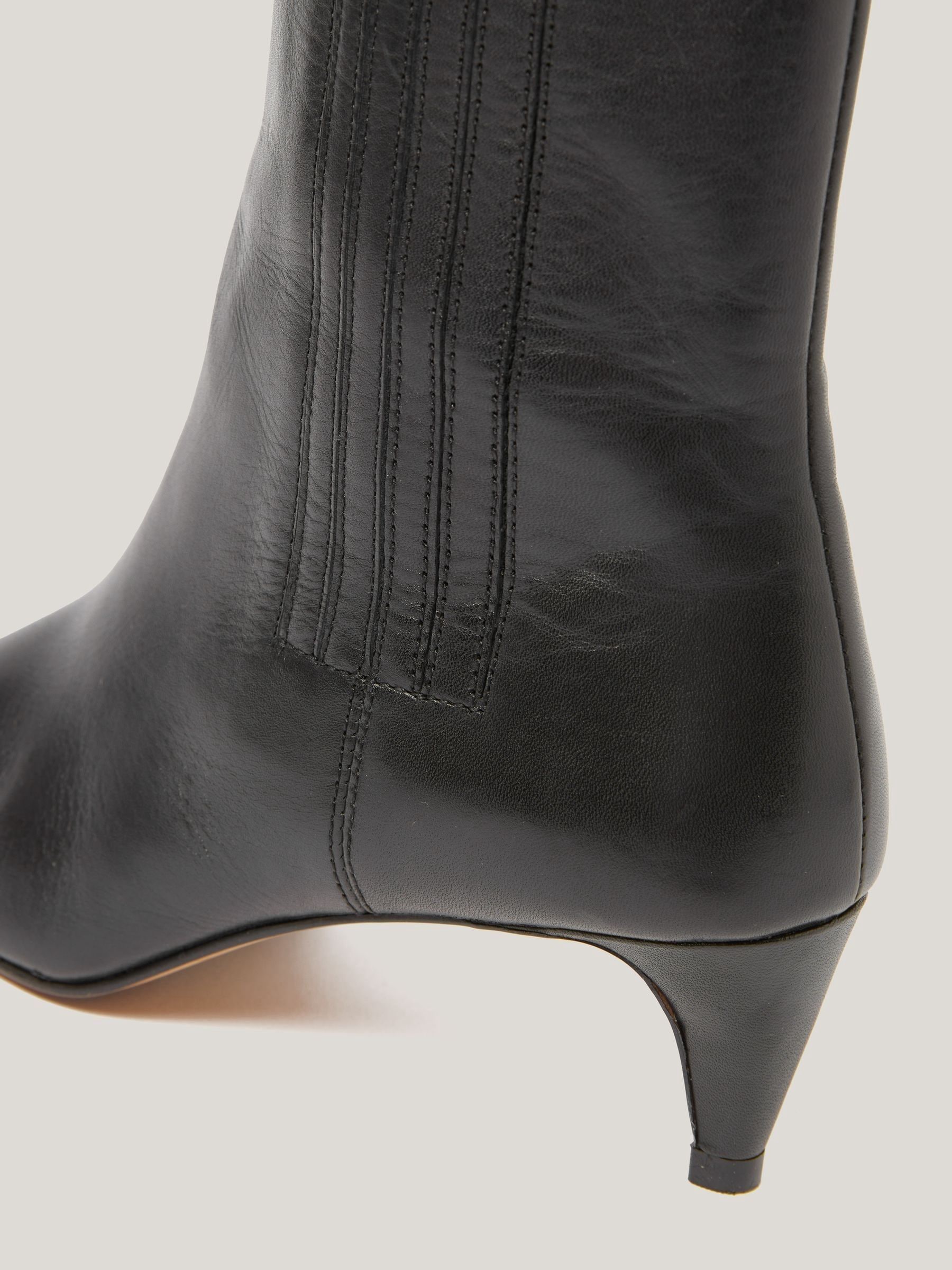 Buy Jigsaw Black Leather Valerie Ankle Boots from the Next UK online shop