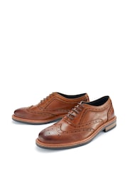 Skopes Brown Cognac Chunky Brogue Shoes - Image 2 of 4