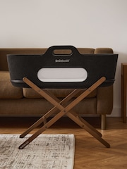 Snuz Graphite Moses Basket And Walnut Stand Set - Image 1 of 8