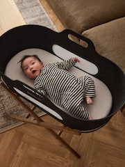 Snuz Graphite Moses Basket And Walnut Stand Set - Image 2 of 8