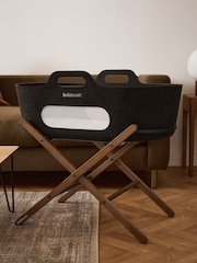 Snuz Graphite Moses Basket And Walnut Stand Set - Image 4 of 8