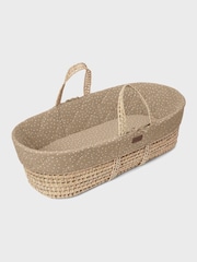 The Little Green Sheep Truffle Rice Natural Quilted Moses Basket And Mattress - Image 4 of 5