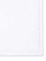 The Little Green Sheep White Baby 100% Cotton Organic Knitted Cellular Blanket - Image 2 of 4