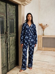 Chelsea Peers Blue 100% Organic Cotton Safari Watercolour Pyjamas - Image 1 of 5