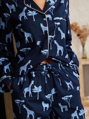 Chelsea Peers Blue 100% Organic Cotton Safari Watercolour Pyjamas - Image 5 of 5