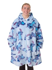 Vanilla Underground Blue Womens Disney Stitch Zip Blanket Hoodie - Image 1 of 7