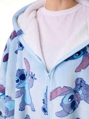 Vanilla Underground Blue Womens Disney Stitch Zip Blanket Hoodie - Image 3 of 7