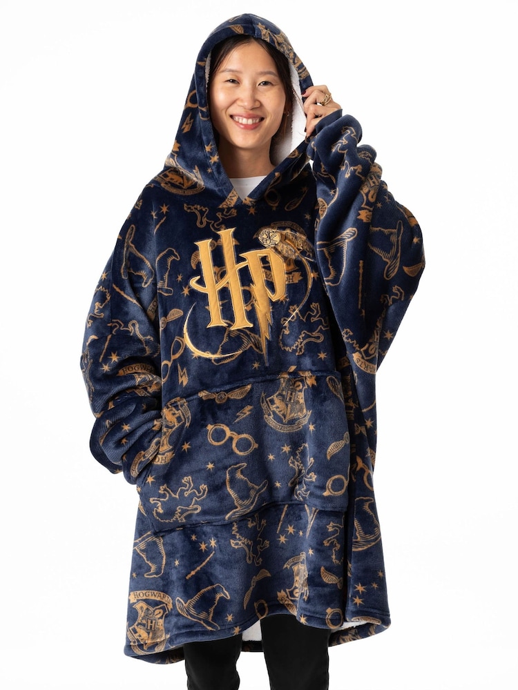 Vanilla Underground Blue Womens Harry Potter Blanket Hoodie - Image 1 of 6