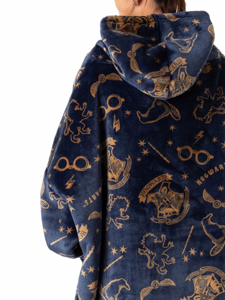 Vanilla Underground Blue Womens Harry Potter Blanket Hoodie - Image 2 of 6