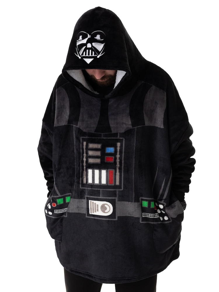 Vanilla Underground Black Mens Star Wars Blanket Hoodie - Image 1 of 6